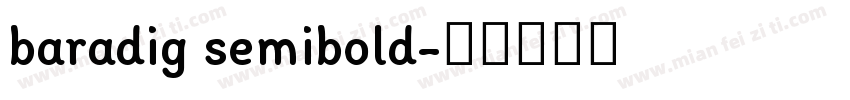 baradig semibold字体转换